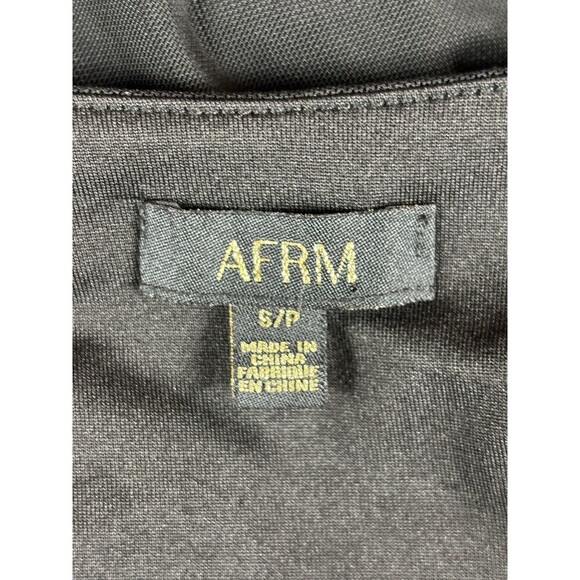 AFRM Kellen Cut Out Dress Black Small Mesh Sheer Long Sleeve Maxi - Picture 3 of 13